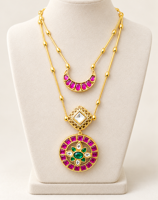 Antique Jadayu Necklace Set