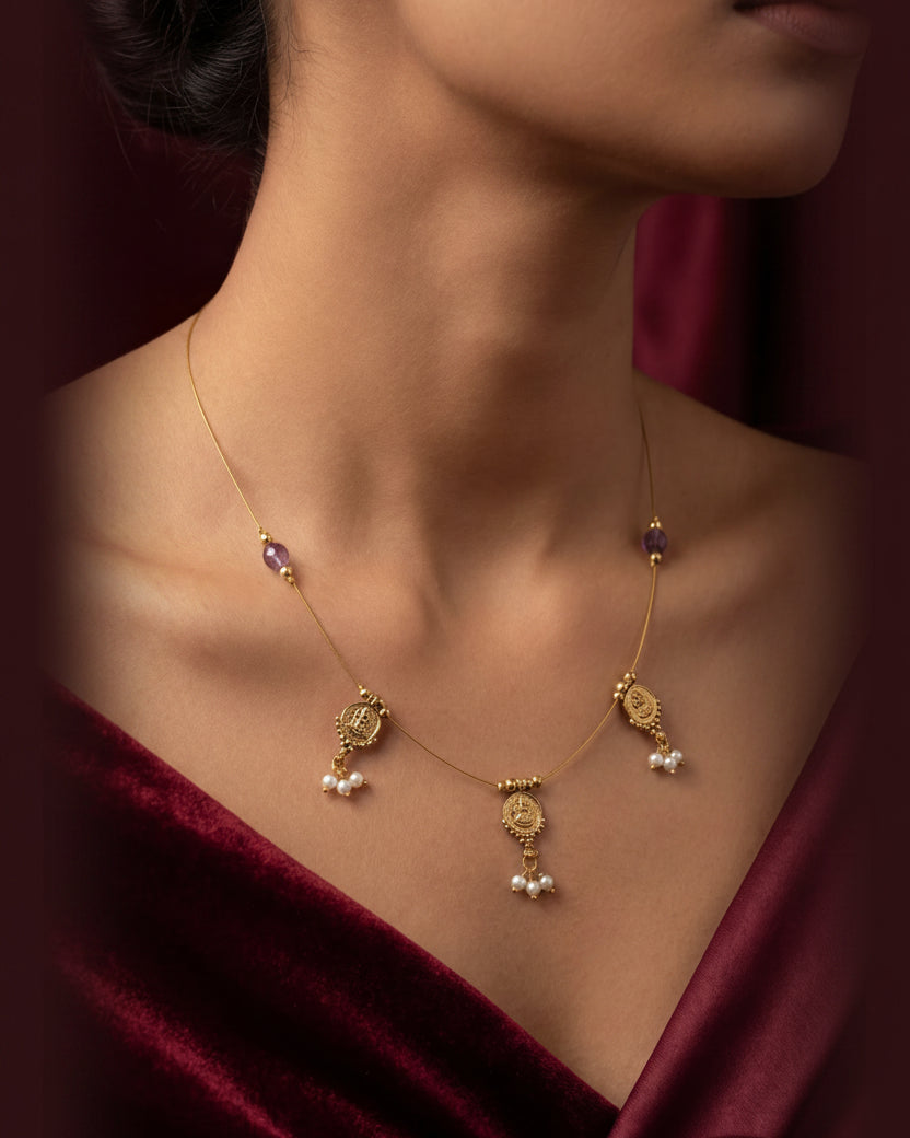 Invisible chain Purple & Gold