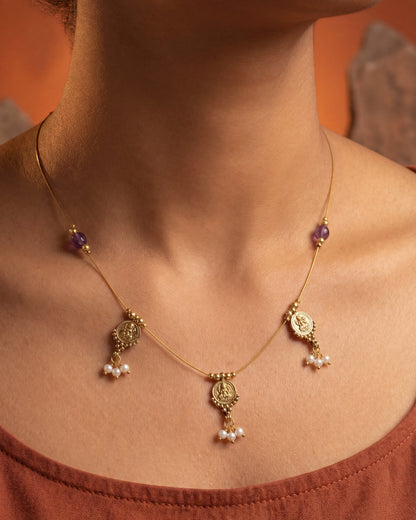 Invisible chain Purple & Gold
