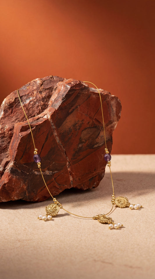 Invisible chain Purple & Gold