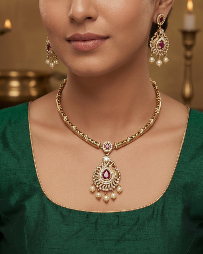 Mohini peacock neclace