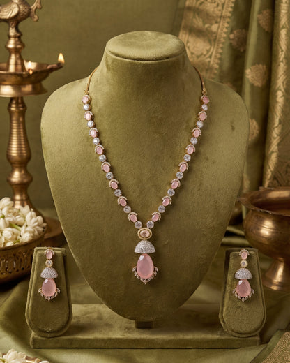 Royal Victorian AD Pink Stone Necklace