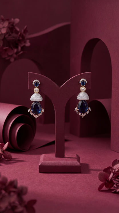 Royal Victorian  AD Saphire Blue Necklace