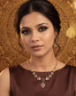 Zaria Floral Drop Necklace