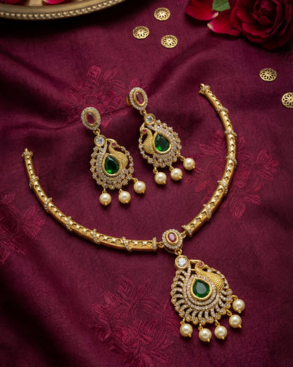 AD Peacock  Luxe Choker Necklace