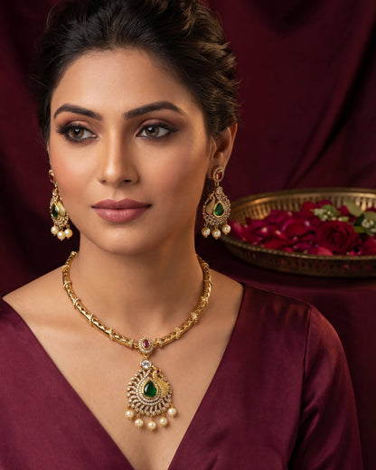 AD Peacock  Luxe Choker Necklace