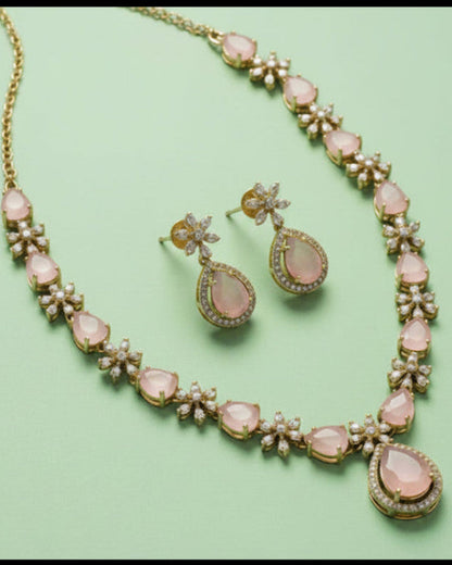 Eva CZ Diamond Replica Necklace Set