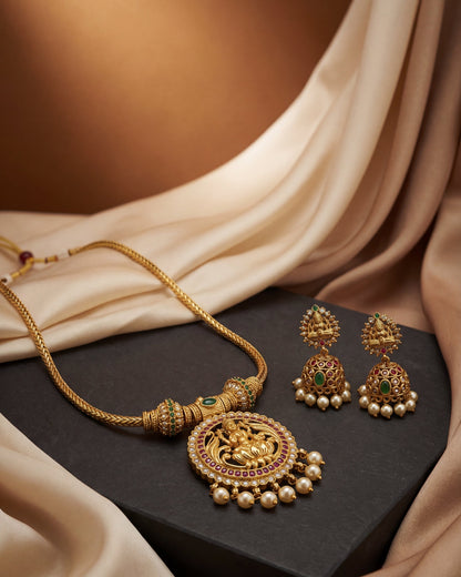 Attigai Lekshmi Antique Necklace Set