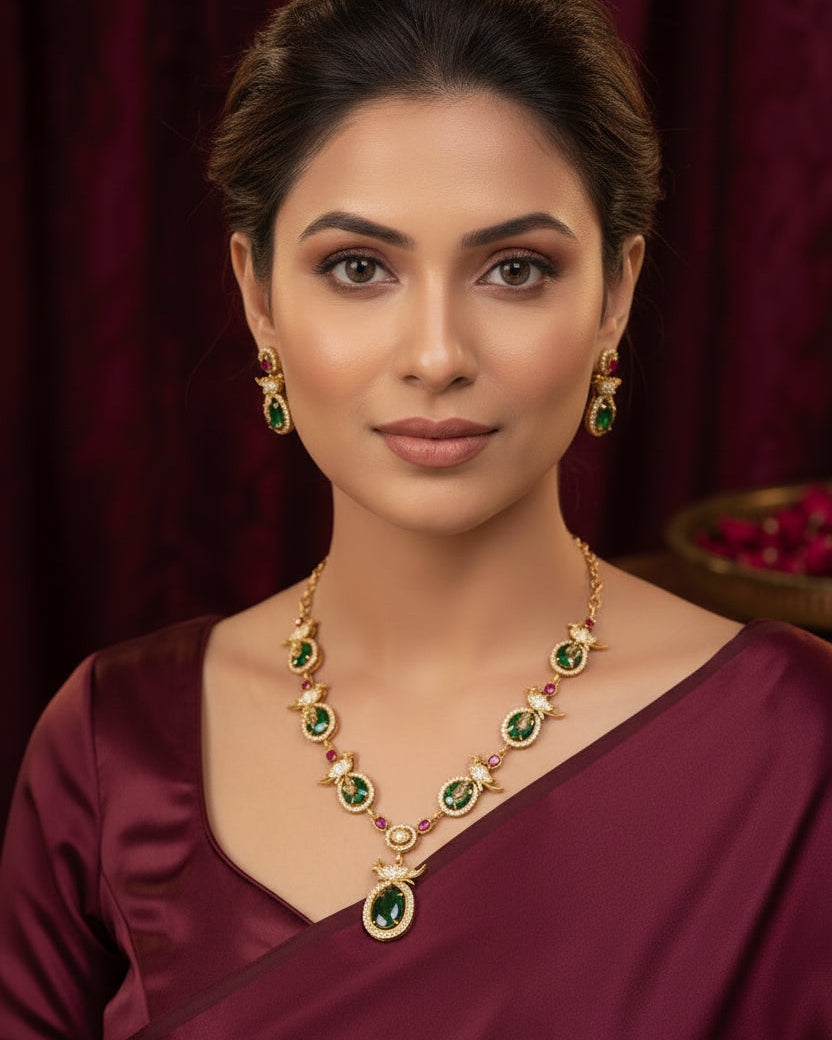 Sanvi Chidiya Statement  Premium Necklace