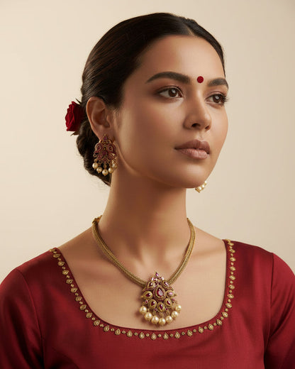 Ruhika Ruby Temple Pendant