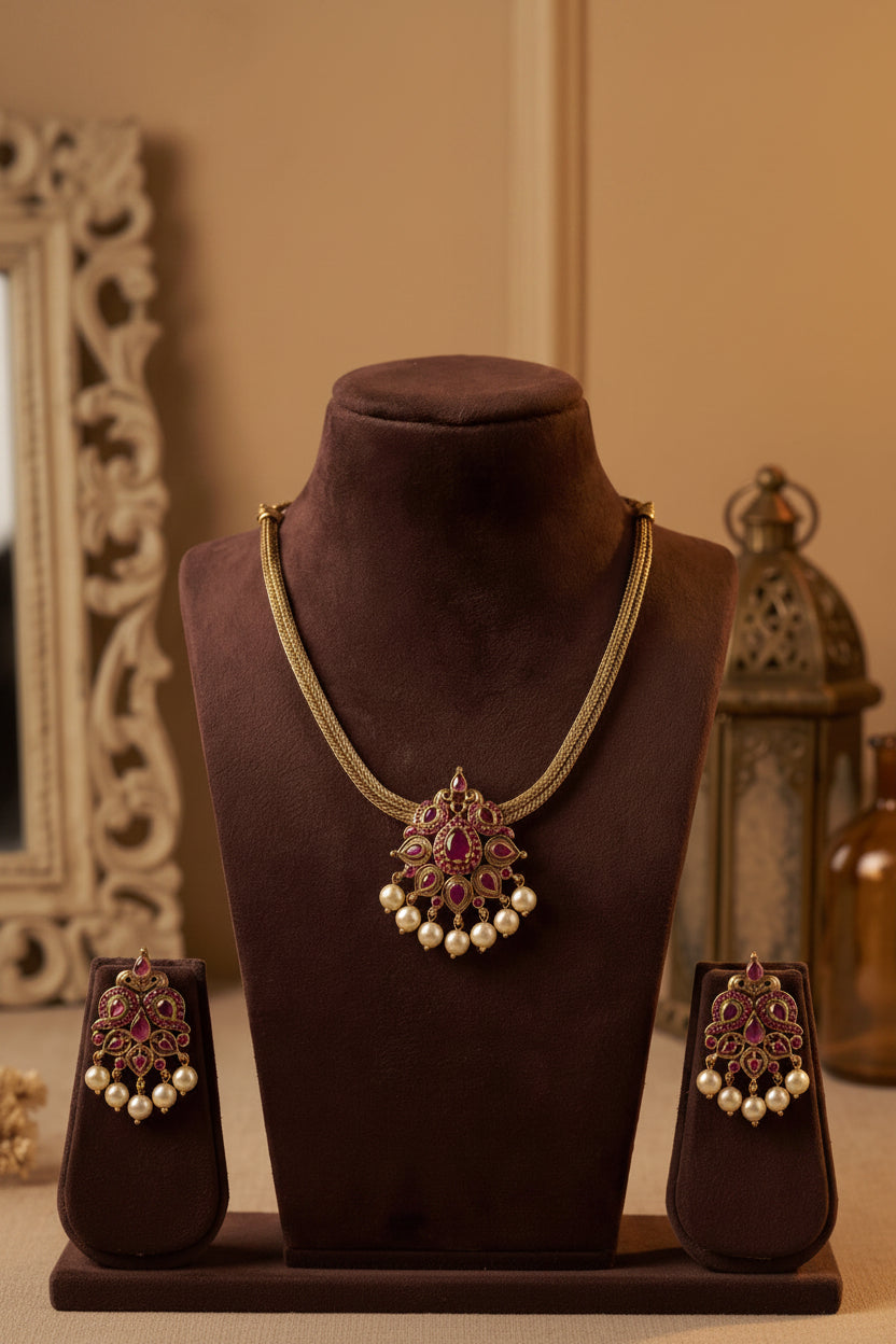 Ruhika Ruby Temple Pendant