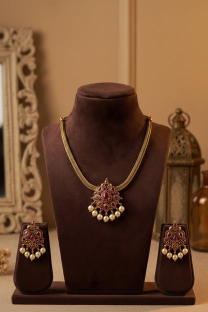 Ruhika Ruby Temple Pendant