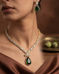 Arushi Emerald Green Rain Drop Necklace