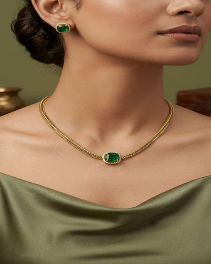Classic Gem Stone Choker Necklace