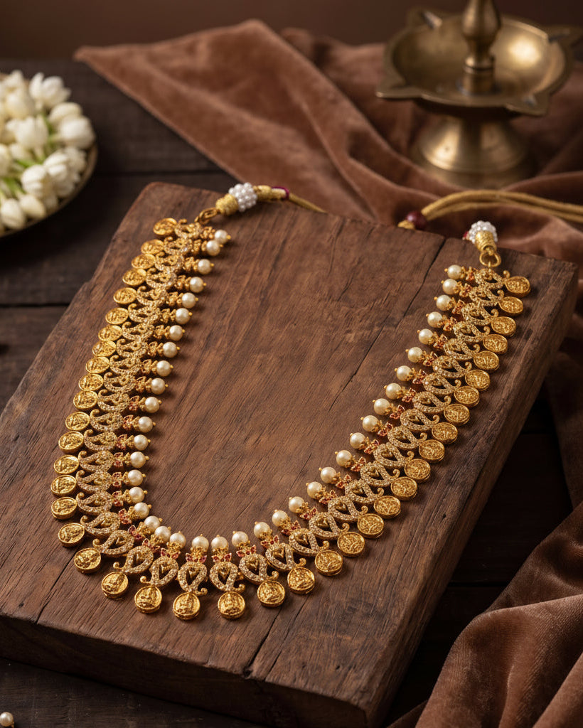 Premium Temple CZ Mango Necklace