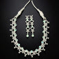 HEXA VERDE GEOMETRIC NECKPIECE WITH EARRINGS