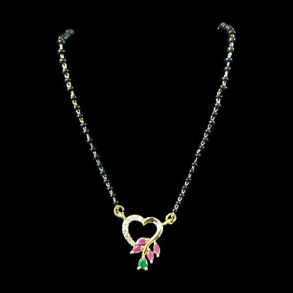 EMERALD RUBYSTONE HEART BEAT MANGALSUTRA