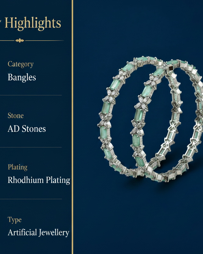 Mint AD Stone Bangle – Key Highlights Infographic
