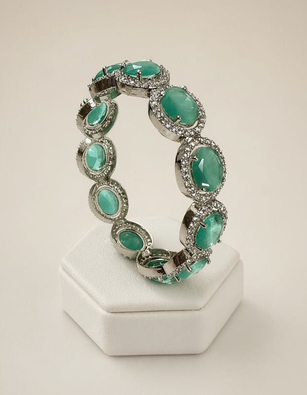Turquoise Silver Replica Bangle